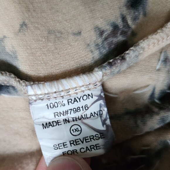 Talk of the Walk Cardigan Womens 1X Beaded Sequin Geisha Girl Tie Dye Duster - Picture 13 of 16